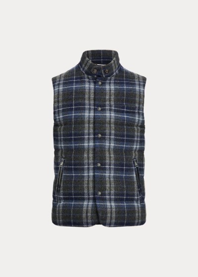 Ralph Lauren Whitwell Plaid Down Veste Herre Danmark (SZWUD1743)